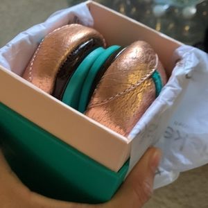 Tieks Rose Gold Glam Flats Size 7